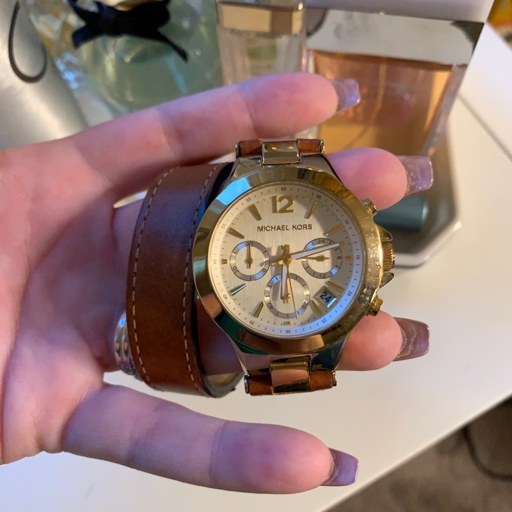 Michael Kors leather band watch